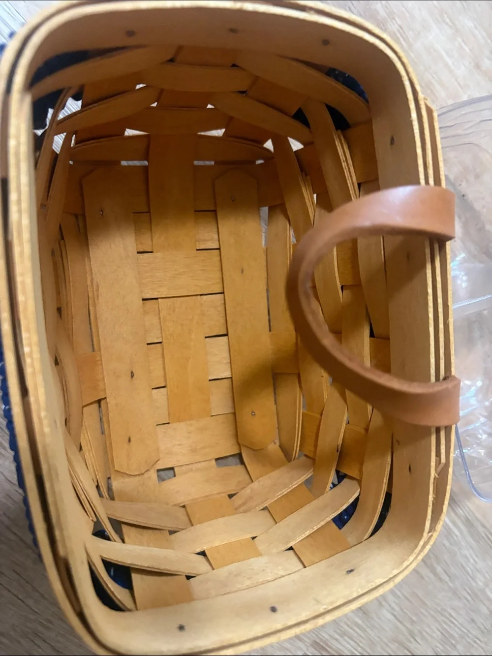 Longaberger Woven Traditions Hanging Tea basket divided protector & Wrap 2001